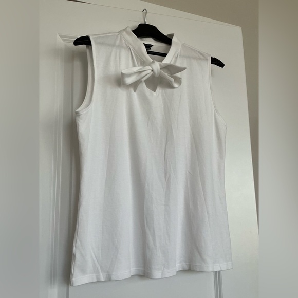 Ann Taylor White Sleeveless Top - Picture 2 of 4